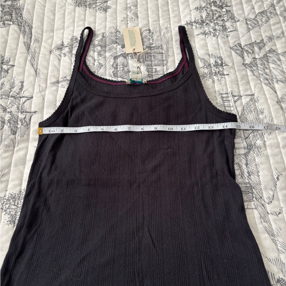 NWT Sundance Black Camisole Top with Purple Trim Women’s Size M - Picture 5 of 7
